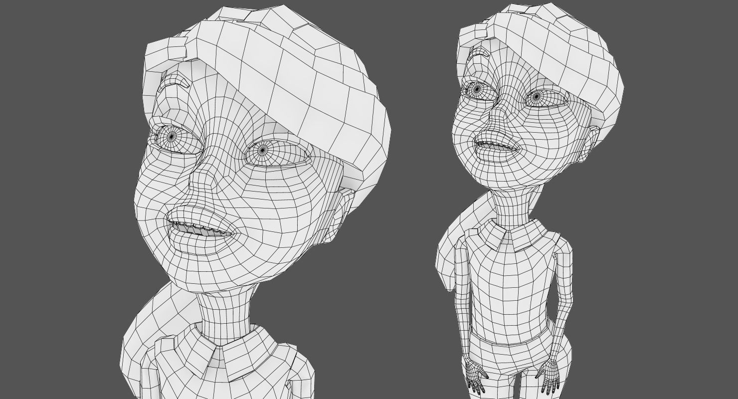 Anna Rigged Low-poly 3D model_14