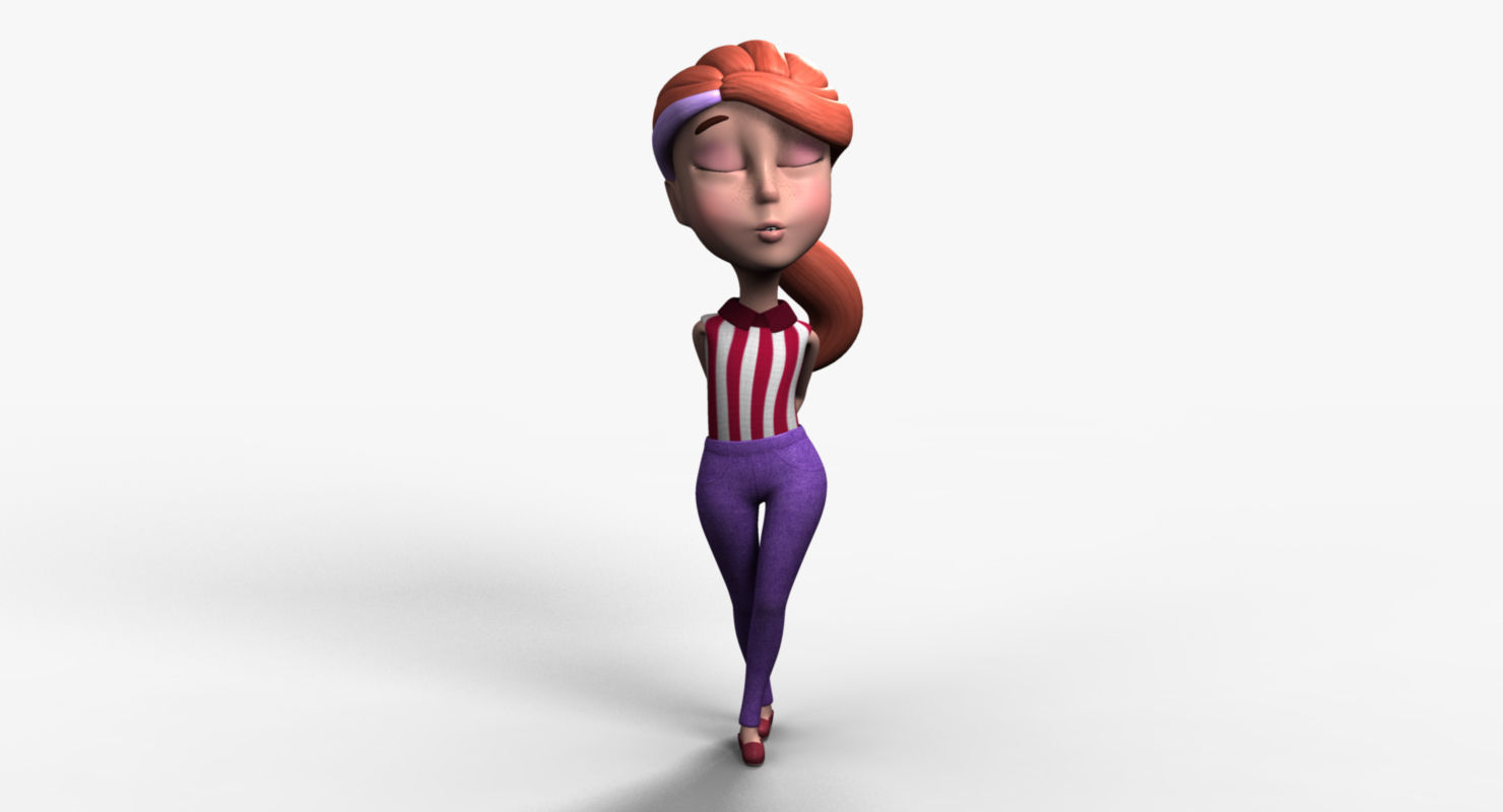 Anna Rigged Low-poly 3D model_6