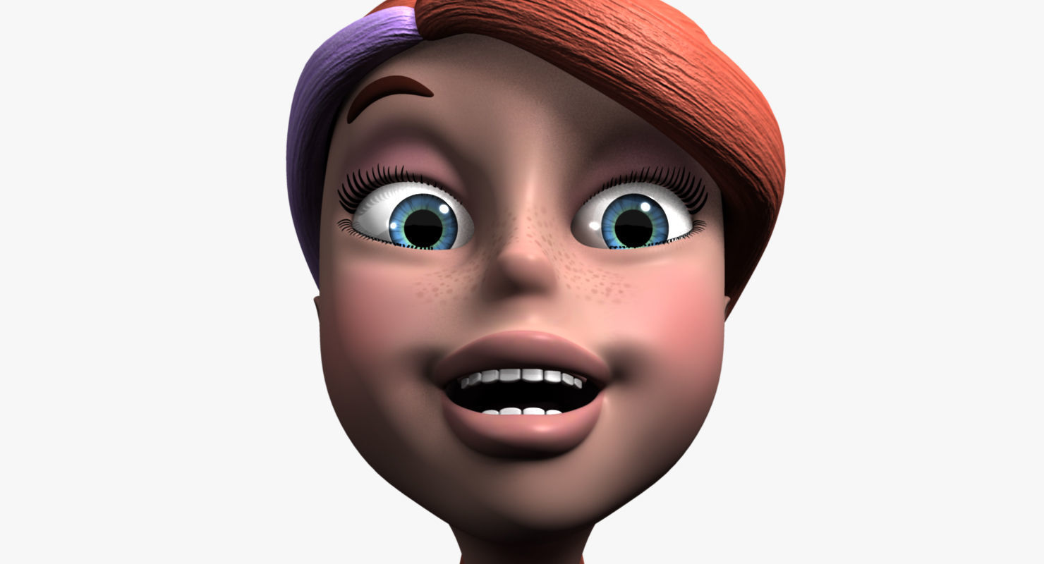 Anna Rigged Low-poly 3D model_9