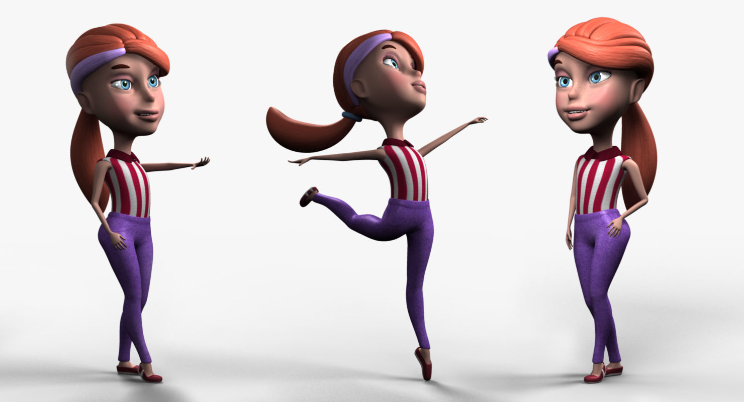 Anna Rigged Low-poly 3D model_4