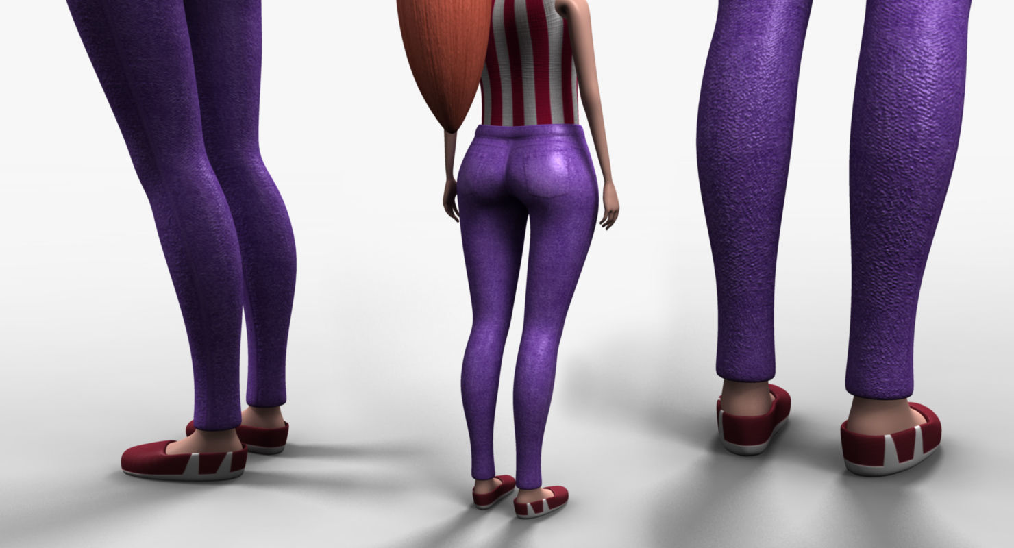 Anna Rigged Low-poly 3D model_10