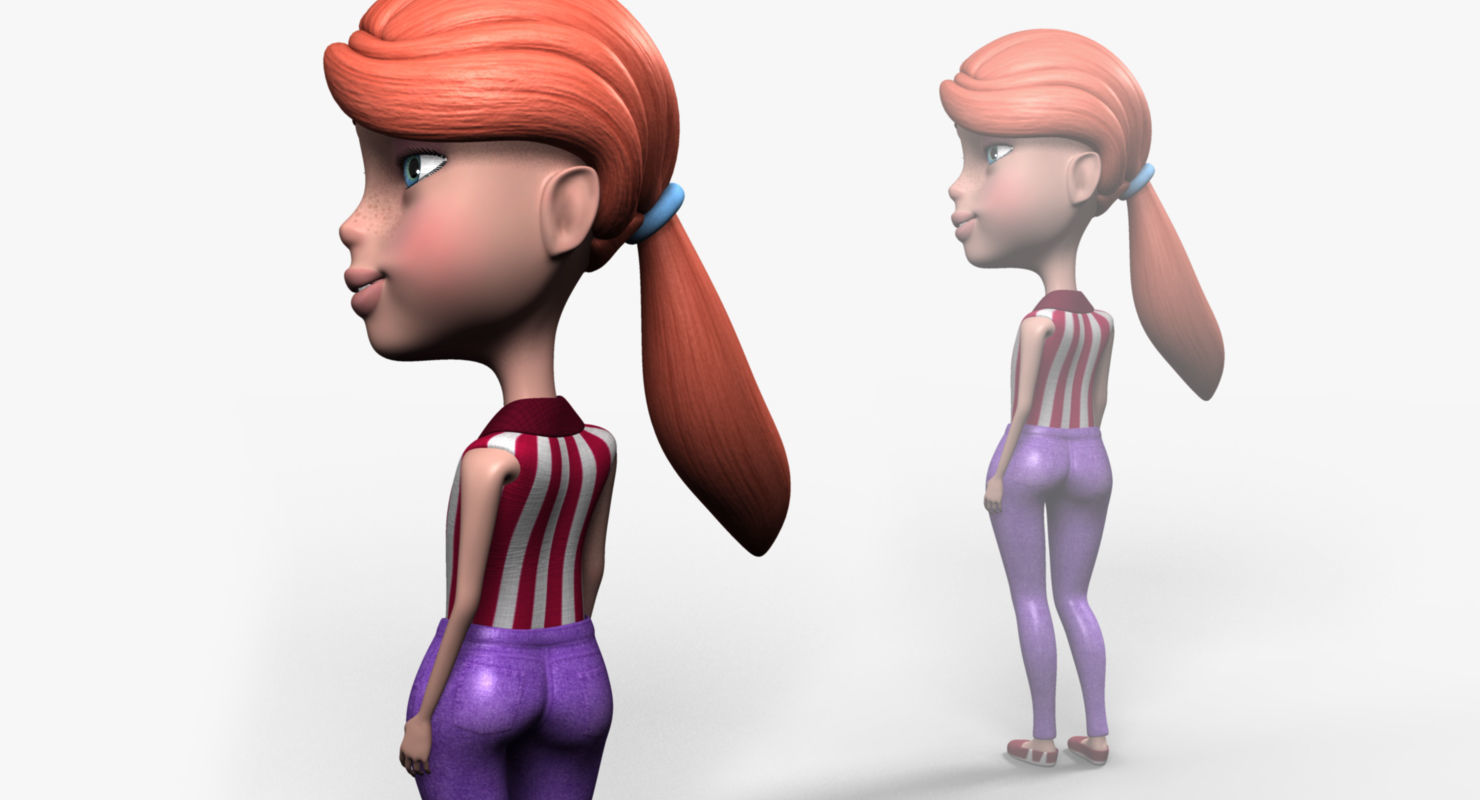 Anna Rigged Low-poly 3D model_2