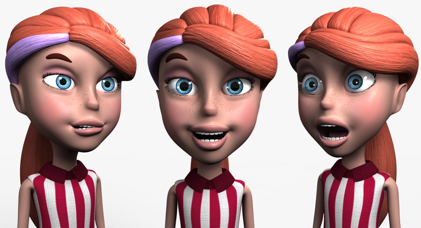 Anna Rigged Low-poly 3D model_7