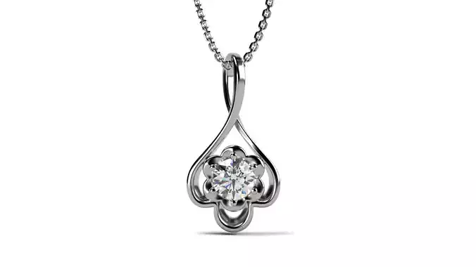Simple Flower Pendant 3D print model