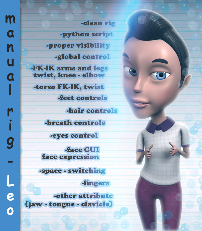 Leo Rigged Low-poly 3D model_4