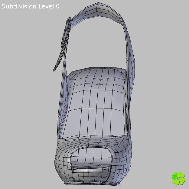 Silver heeled shoes low poly Low-poly 3D model_38