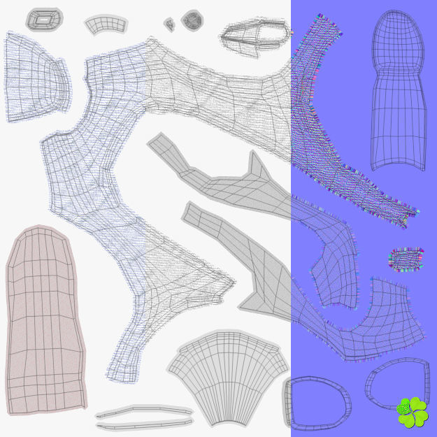 Silver heeled shoes low poly Low-poly 3D model_54