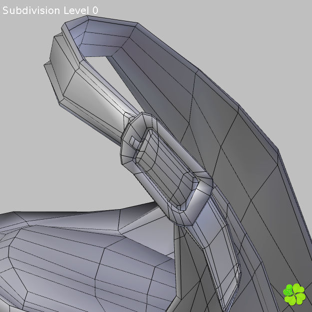 Silver heeled shoes low poly Low-poly 3D model_48