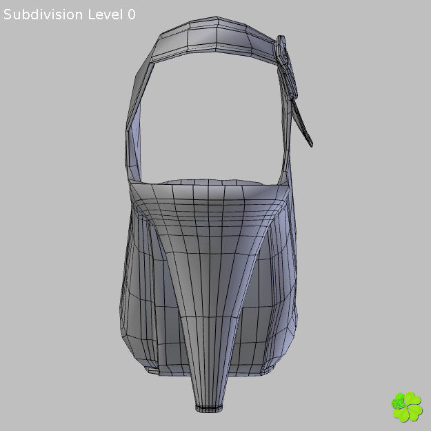 Silver heeled shoes low poly Low-poly 3D model_36