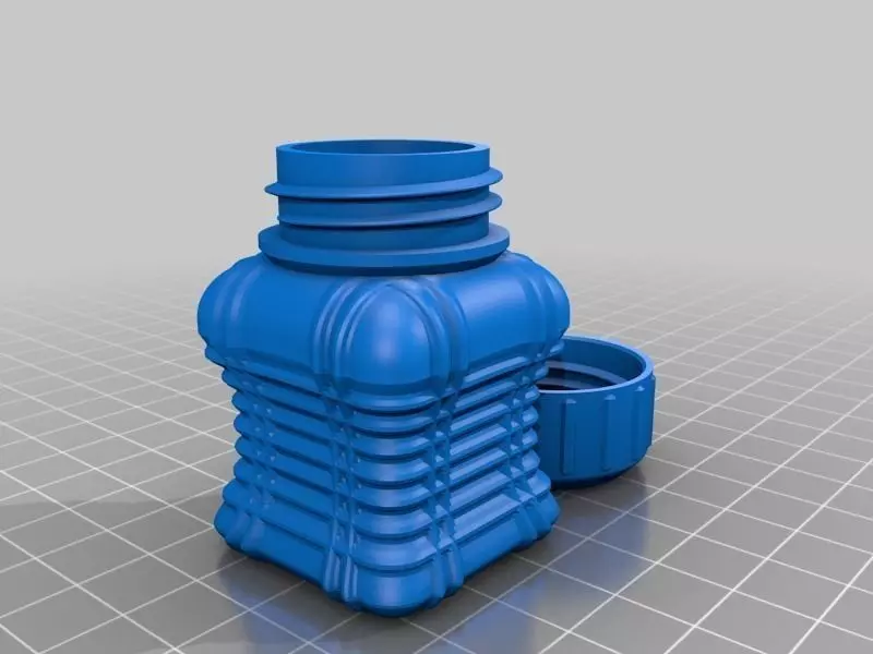 Bottle and Screw Cap 3D print model_0