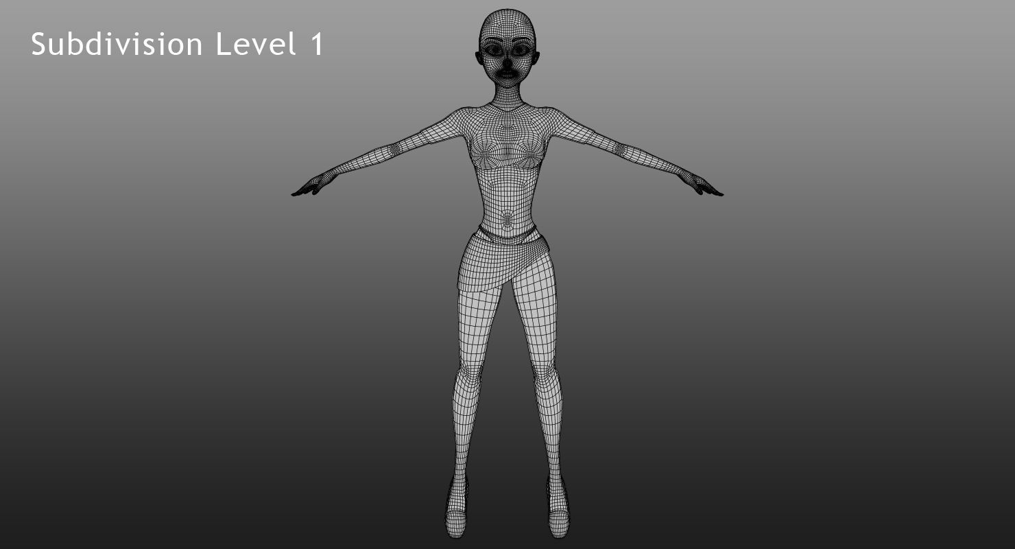 Jenny Rigged Low-poly 3D model_7