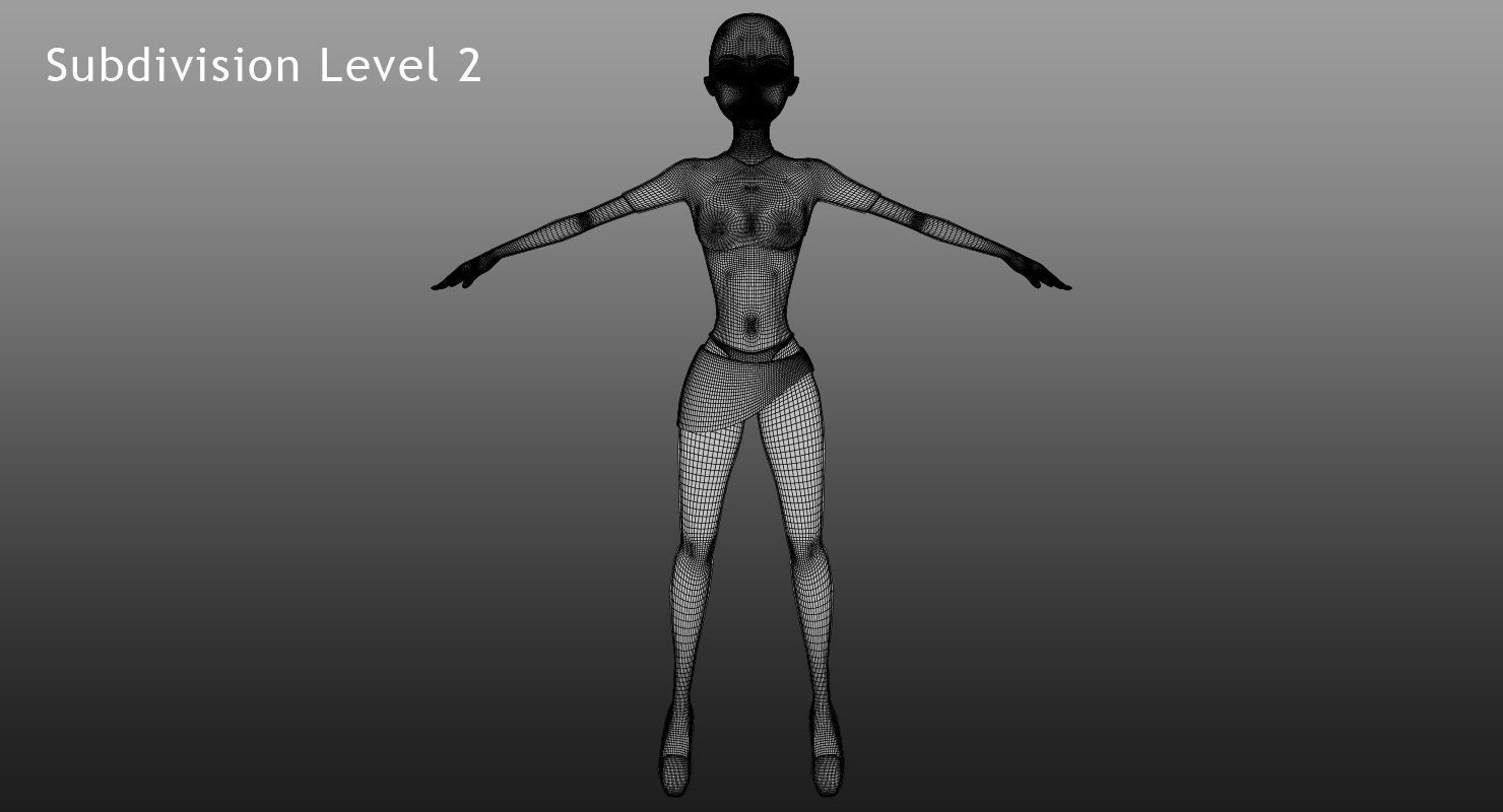 Jenny Rigged Low-poly 3D model_9