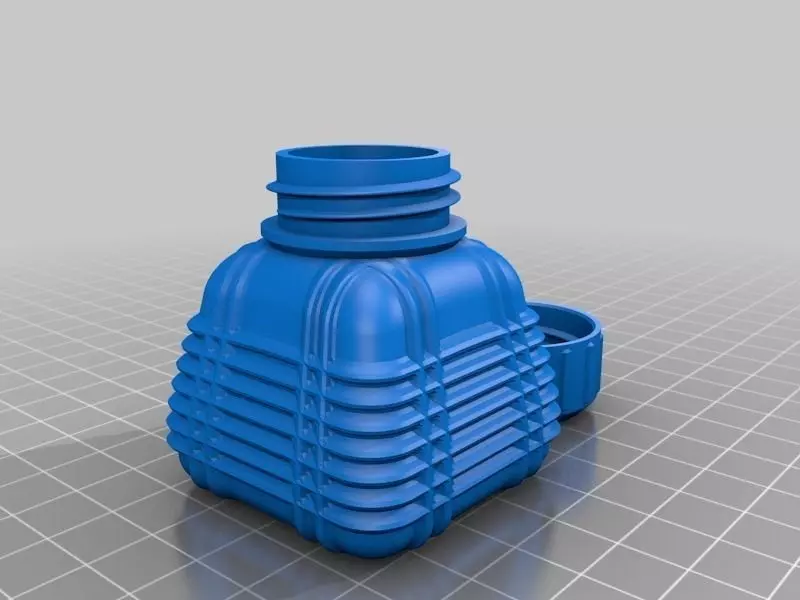 Bottle and Screw Cap 3D print model_0