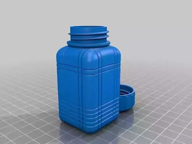 Bottle and Screw Cap Free 3D print model