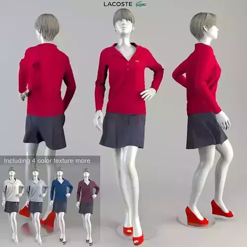 Lacoste woman mannequin pose2 3D model