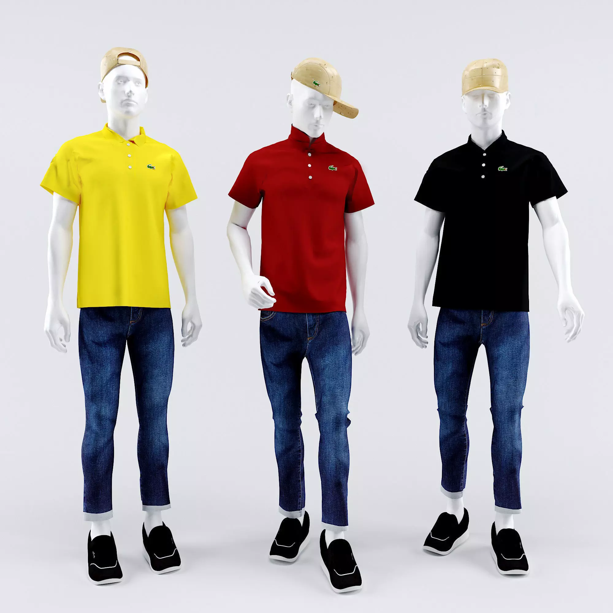 Lacoste mannequin man polo  3D model_0
