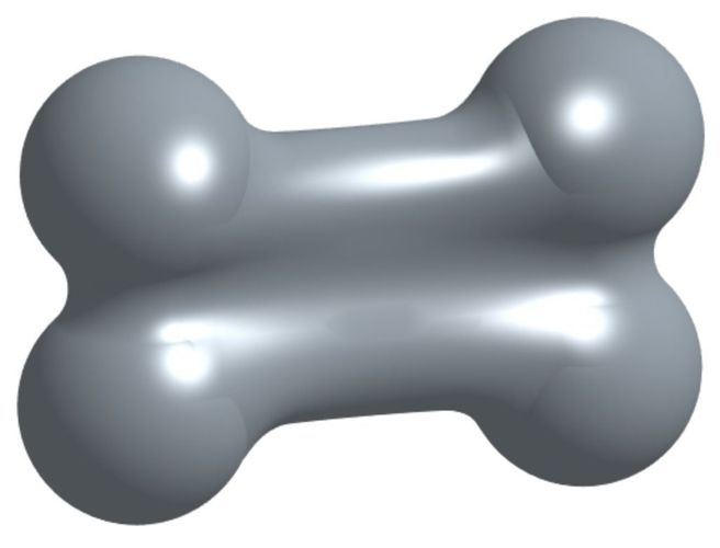 Dog Bone Hollow - No Text 3D print model