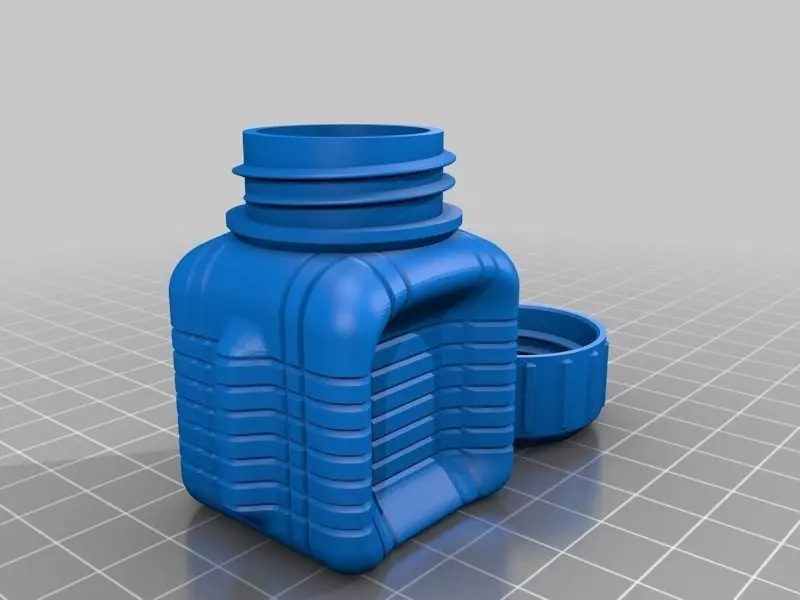 Bottle and Screw Cap 3D print model_0