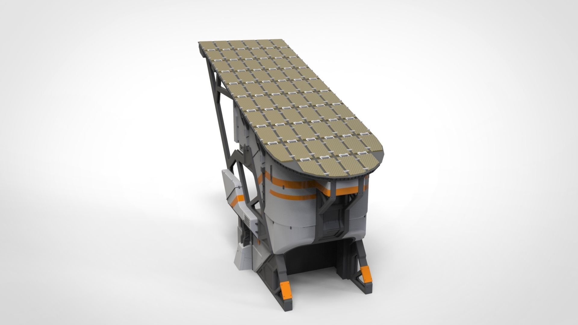 sci-fi solar collector 3D model_2