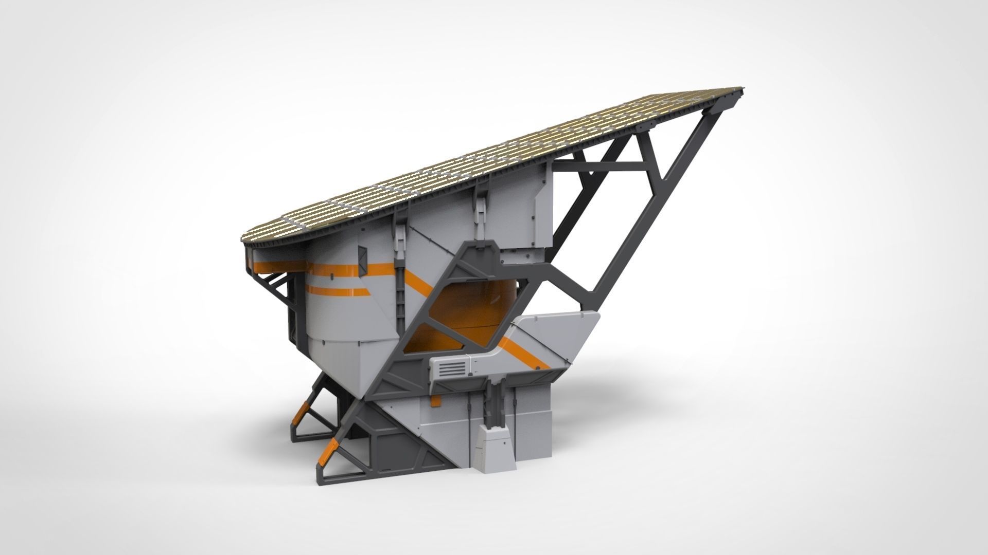 sci-fi solar collector 3D model_4
