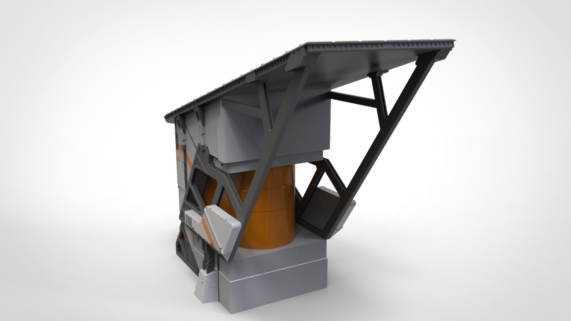 sci-fi solar collector 3D model_6
