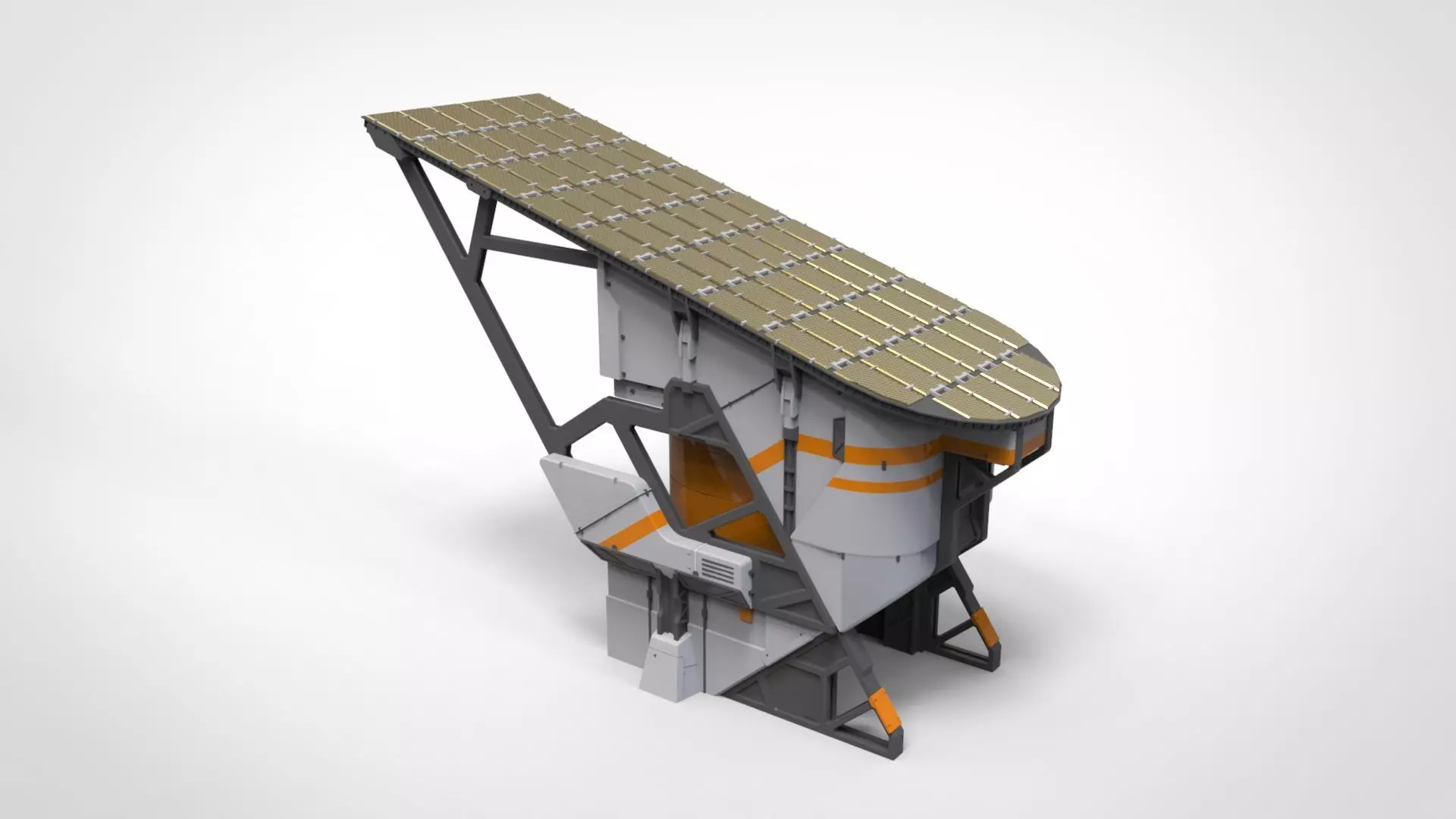 sci-fi solar collector 3D model_0