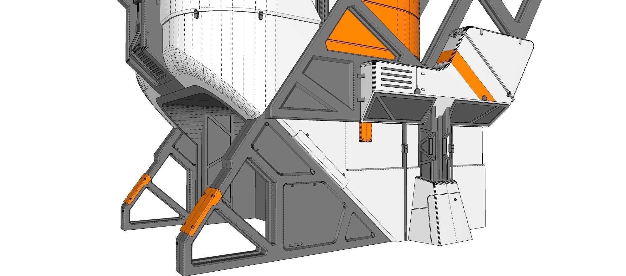 sci-fi solar collector 3D model_21