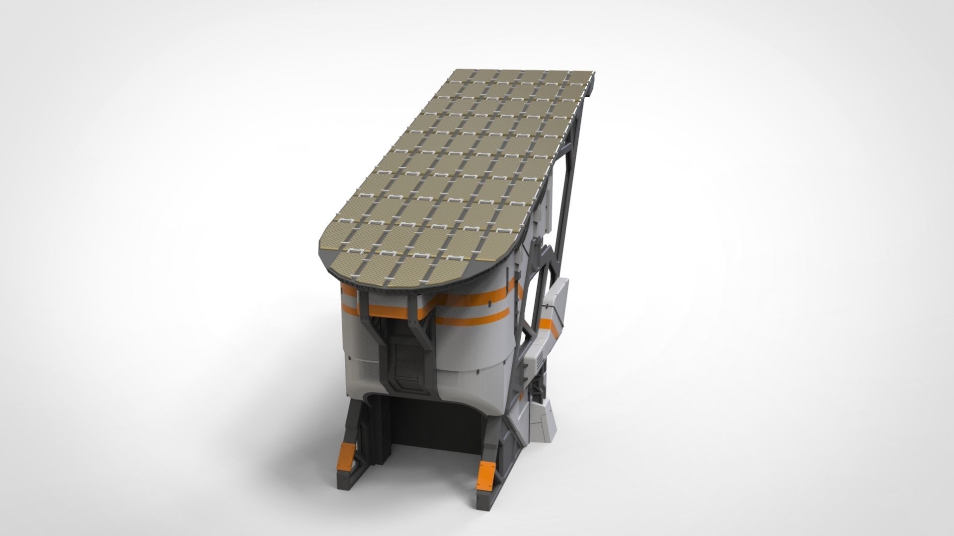 sci-fi solar collector 3D model_3