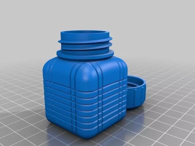 Bottle and Screw Cap 3D print model_0