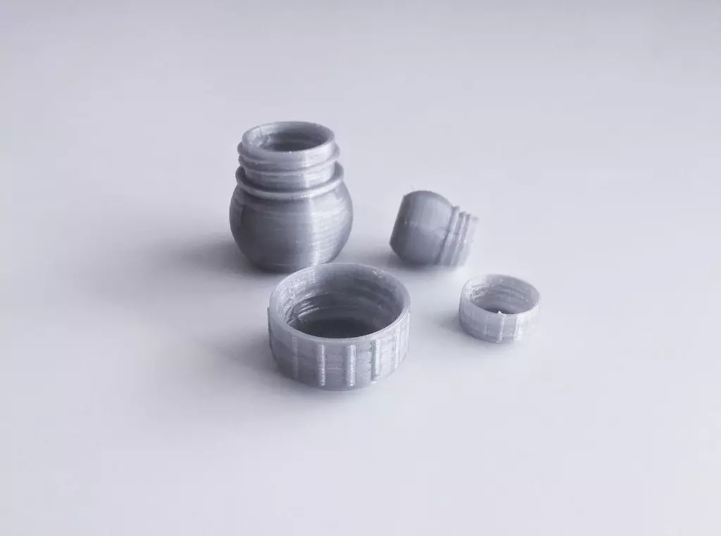 Bottle and Screw Cap 3D print model_0