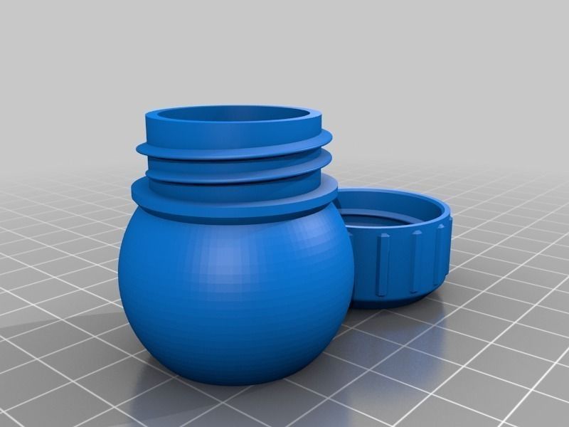 Bottle and Screw Cap 3D print model_2