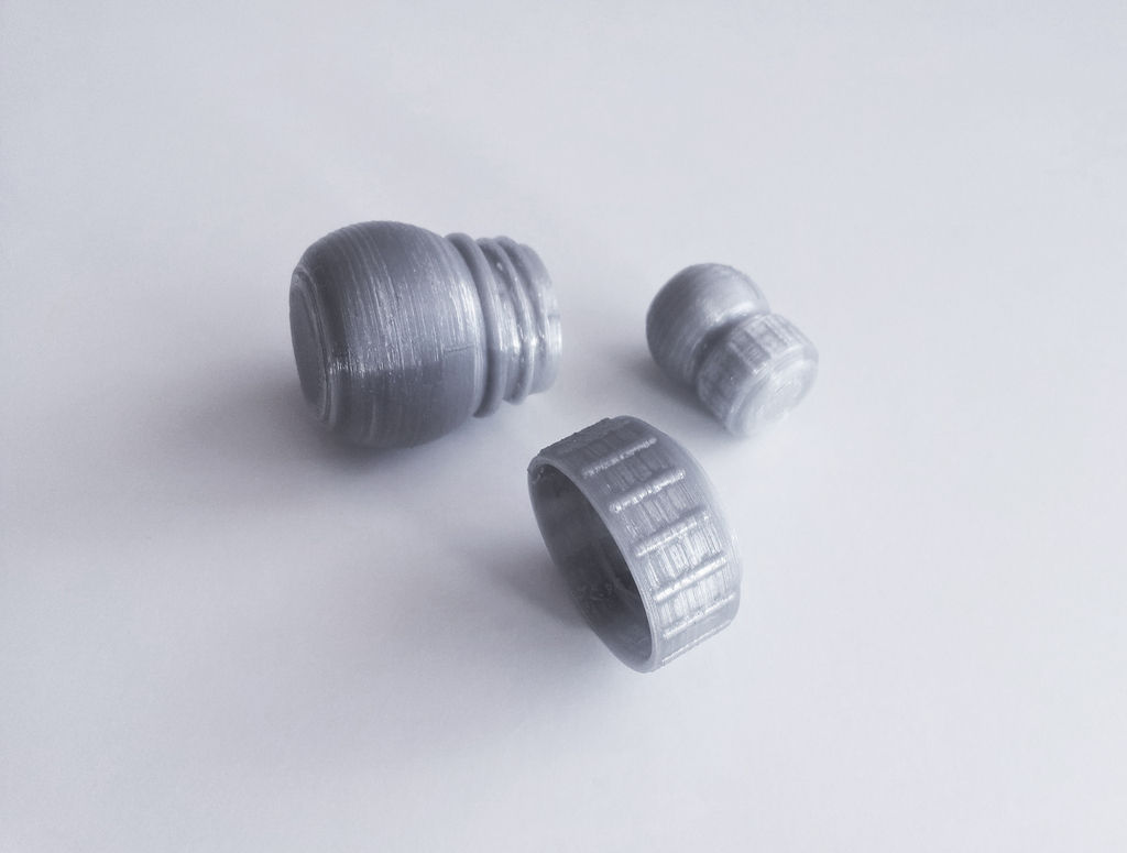 Bottle and Screw Cap 3D print model_4