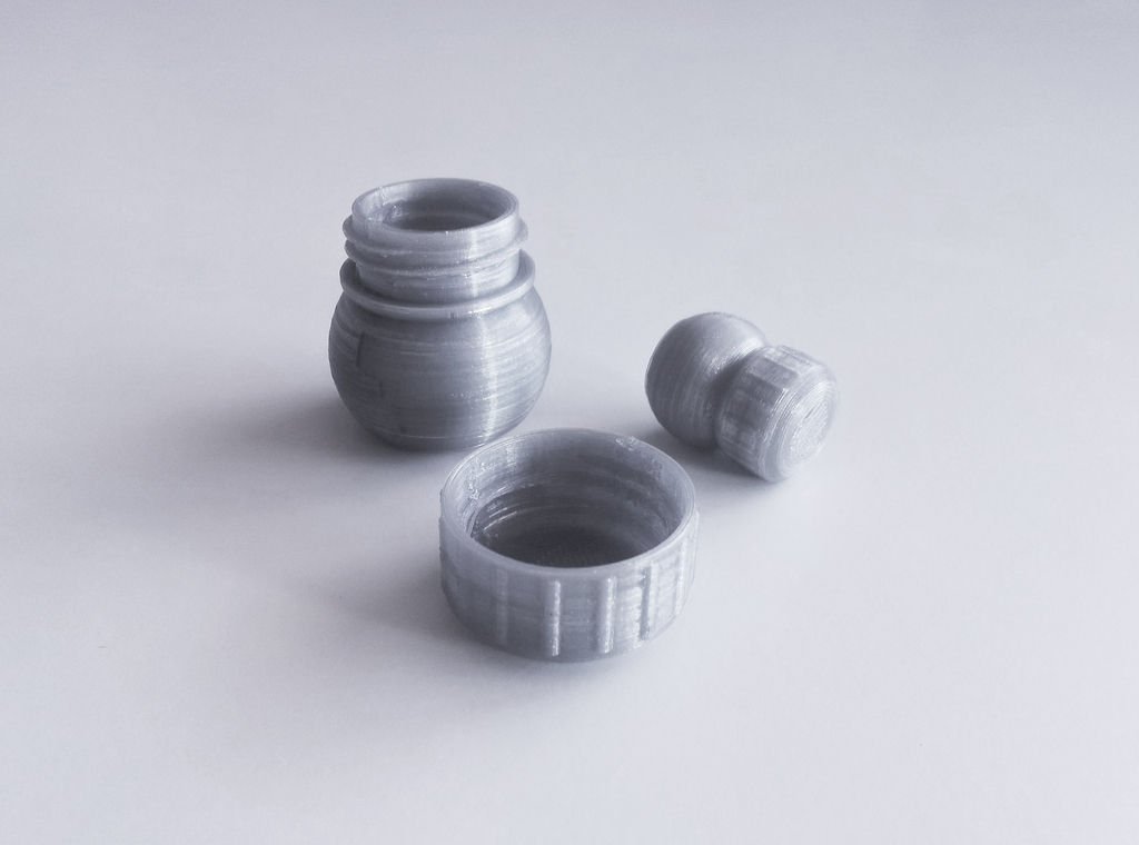 Bottle and Screw Cap 3D print model_5