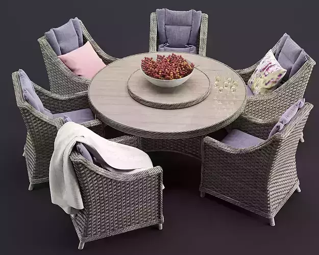 Comfort Outdoor Furnitures Set 3D model