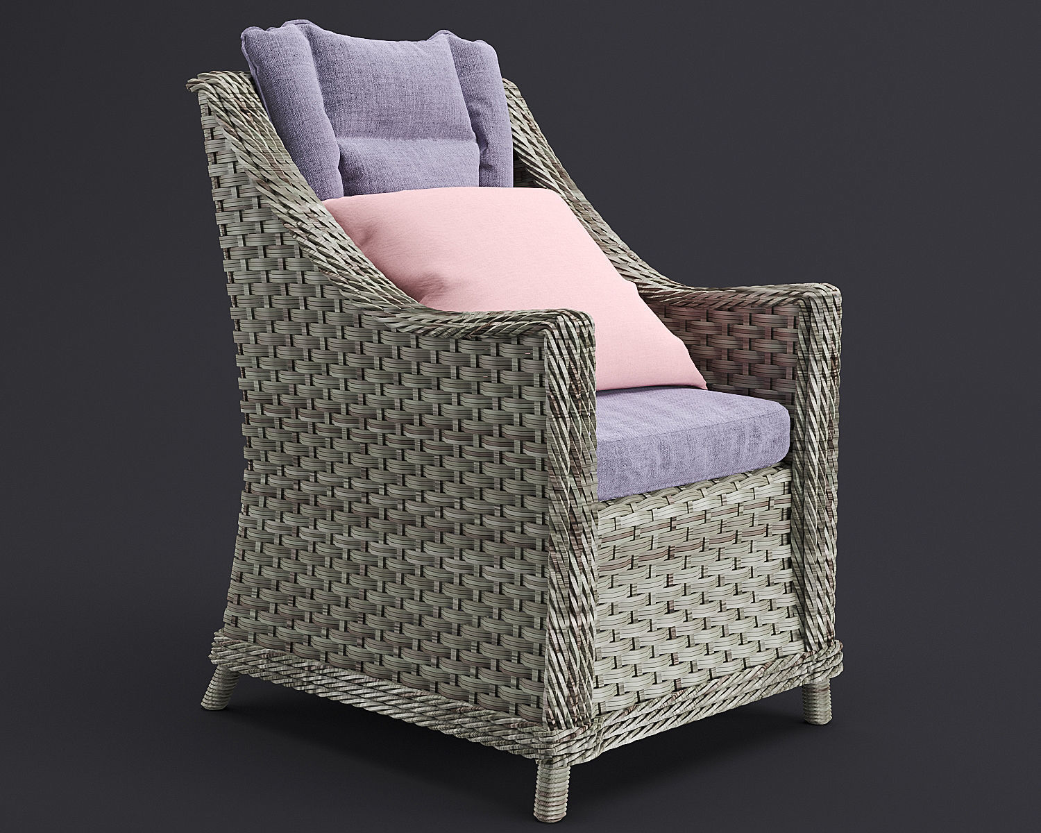 Comfort Outdoor Furnitures Set 3D model_2