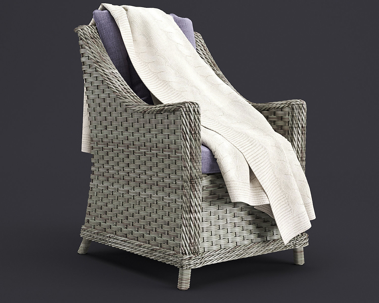 Comfort Outdoor Furnitures Set 3D model_3