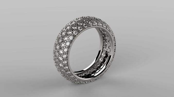 Diamonds Eternity Rings 3D print model