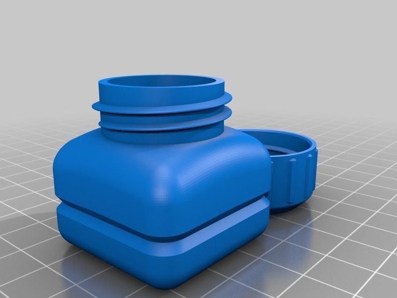 Bottle and Screw Cap 3D print model_1