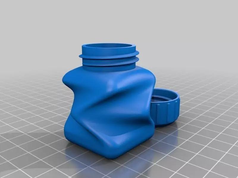 Bottle and Screw Cap 3D print model