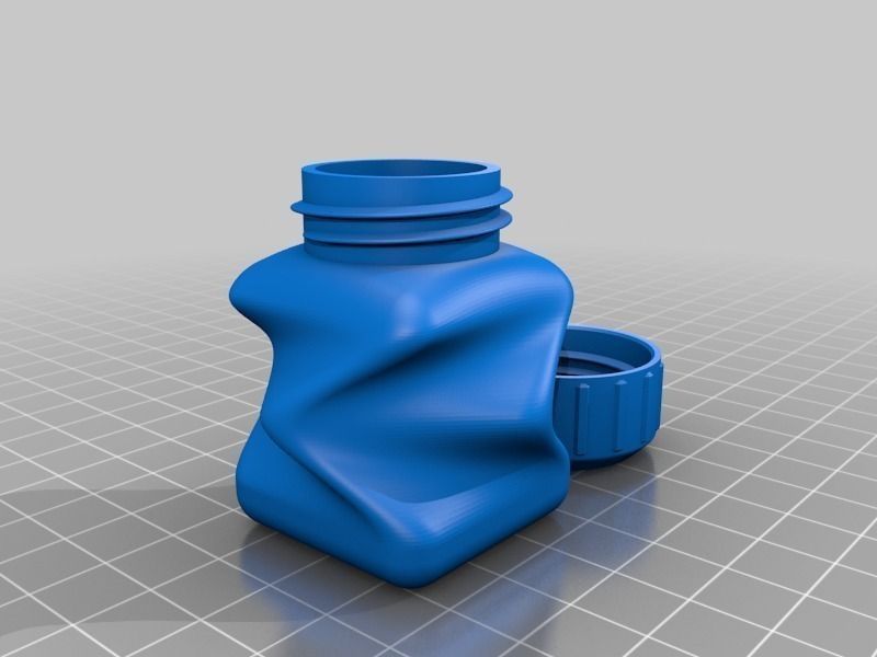 Bottle and Screw Cap 3D model 3D printable | CGTrader