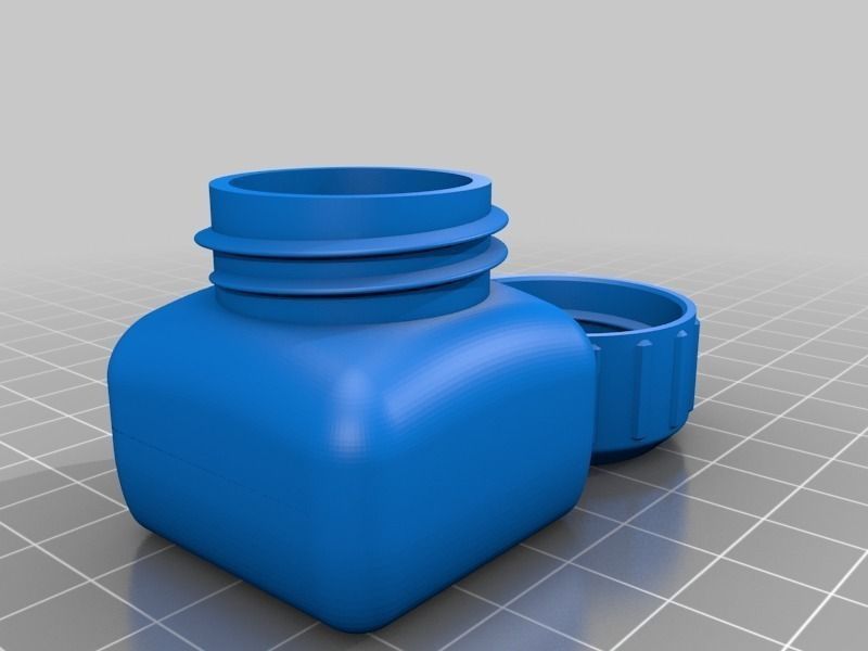 Bottle and Screw Cap 3D print model_1