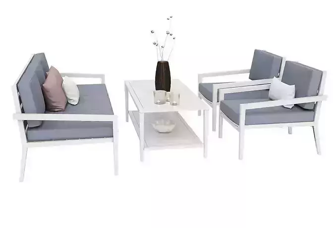 Biarritz Outdoor Garden Furnitures Set 3D model