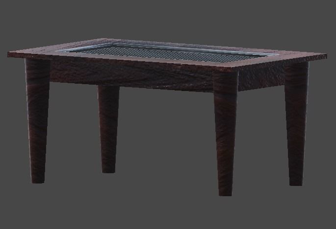 yakiniku table1 Low-poly 3D model_2