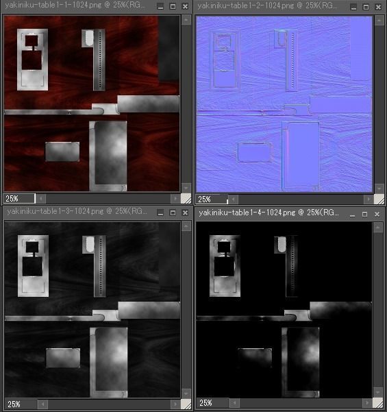 yakiniku table1 Low-poly 3D model_9