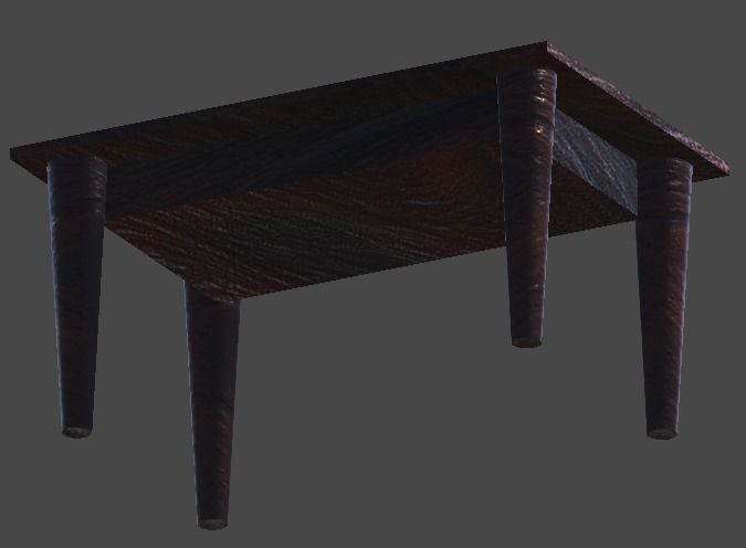 yakiniku table1 Low-poly 3D model_3