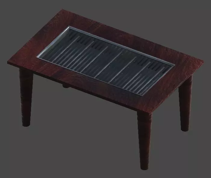 yakiniku table1 Low-poly 3D model_0