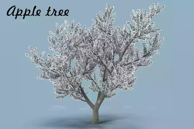 Apple tree Low-poly 3D model