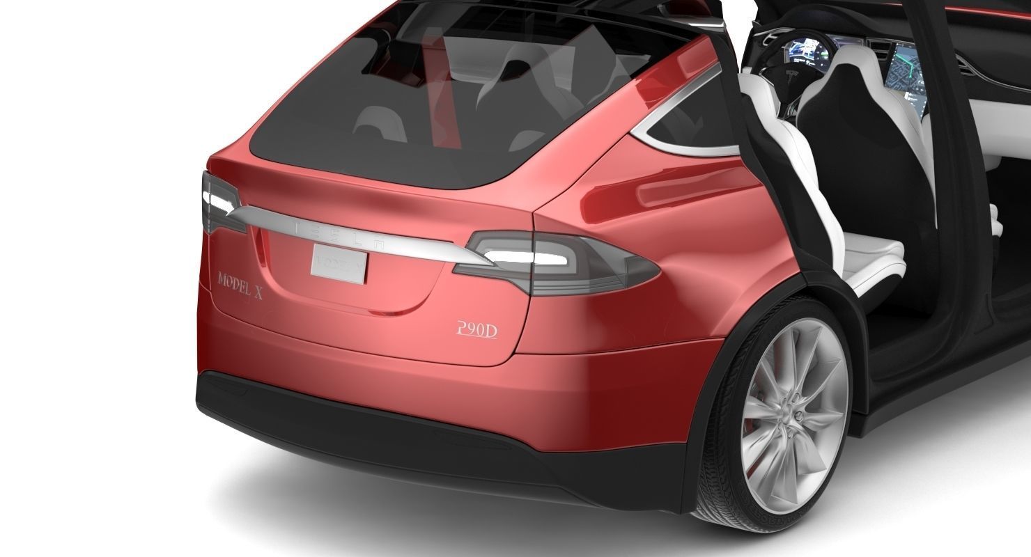 2017 Tesla X Red Multi-coat 3D model_20