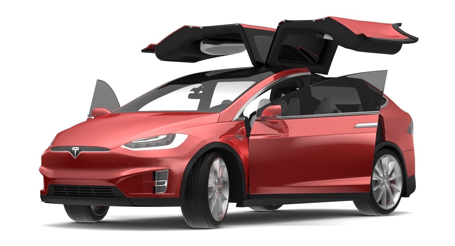 2017 Tesla X Red Multi-coat 3D model_13