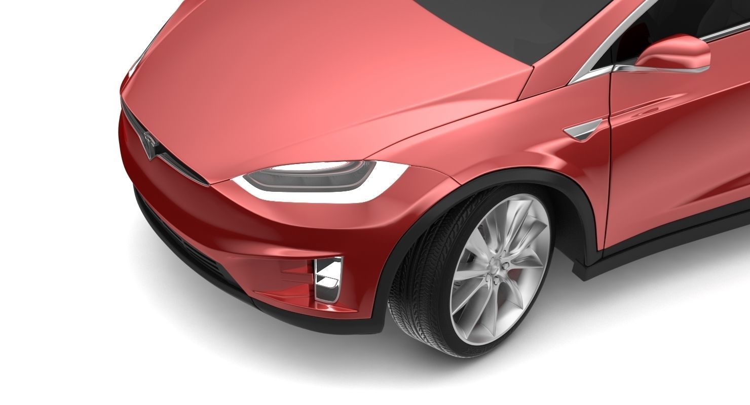 2017 Tesla X Red Multi-coat 3D model_10